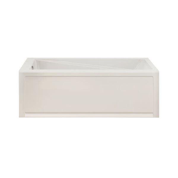 MAAX New Town 32-in x 59.75-in White Acrylic Rectangle Left Drain Alcove Bathtub