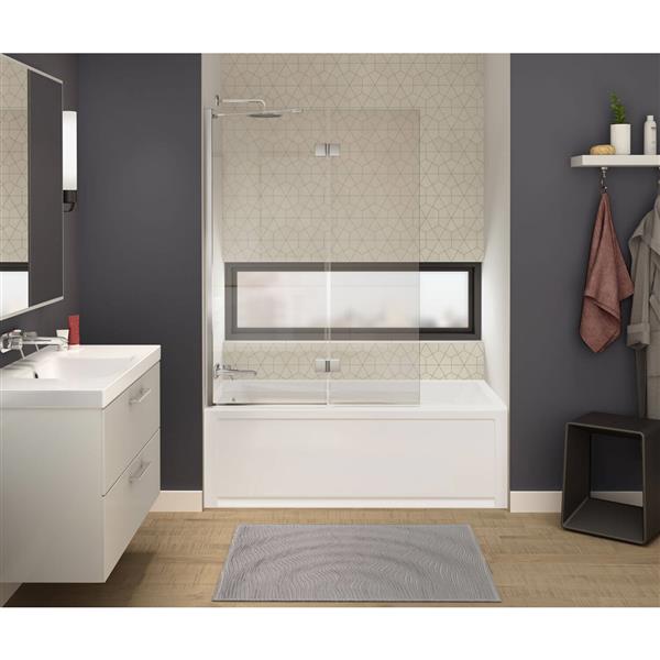 MAAX New Town 32-in x 59.75-in White Acrylic Rectangle Left Drain Alcove Bathtub