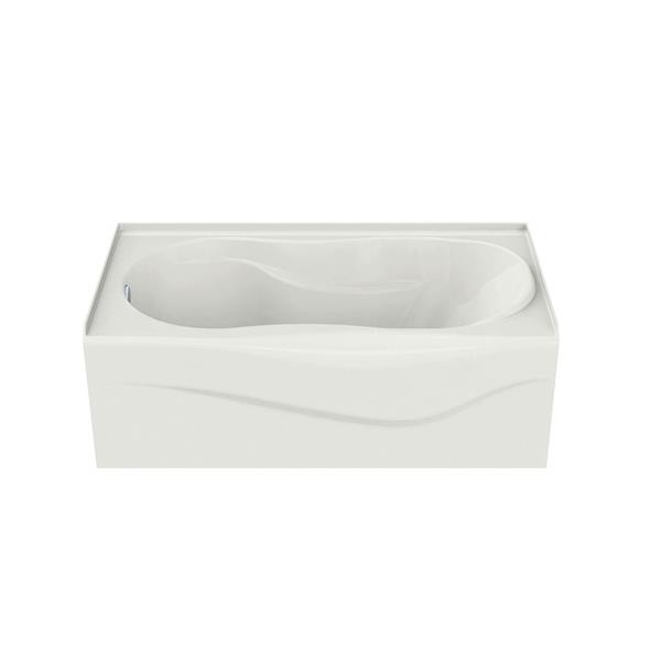 MAAX Murmur 33-in x 59.88-in White Acrylic Rectangular Left Drain Alcove Bathtub