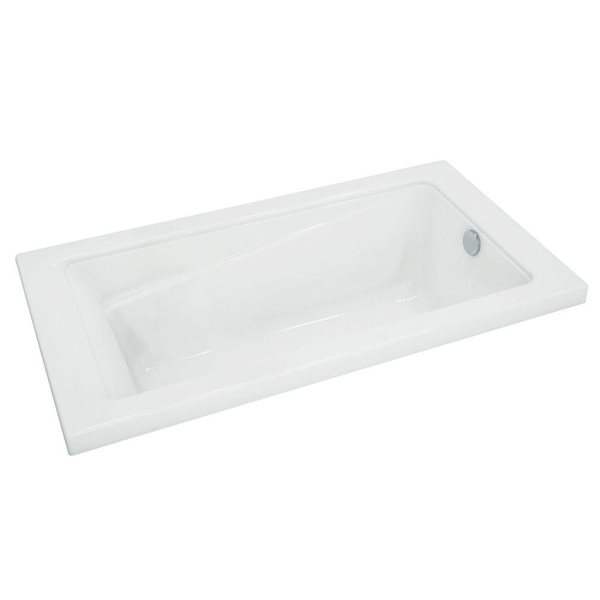 Baignoire New Town par MAAX en acrylique de 32 po x 59,75 po avec drain central