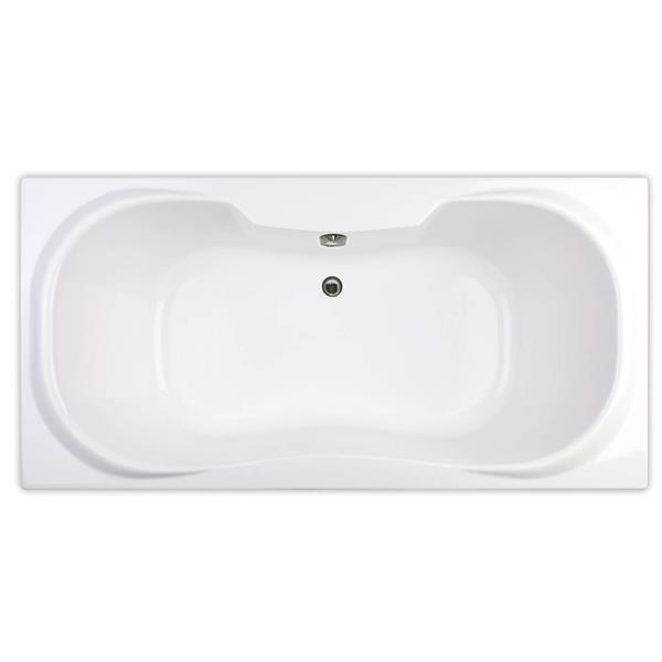 MAAX Cambridge 36-in x 71.5-in White Acrylic Bathtub with Centre Drain
