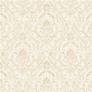 Walls Republic Gold/Gold Damask Floral Ornamental Wallpaper
