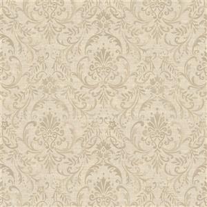 Walls Republic Brown/Brown Damask Floral Ornamental Wallpaper