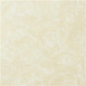Walls Republic Beige Aroma Geometric Floral Non-Woven Wallpaper