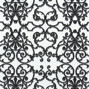 Walls Republic White And Silver Floral Non-Woven Ornate Pattern Unpasted Wallpaper