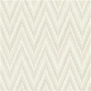 Walls Republic Grey & White Metallic Zigzag Non-Woven Wallpaper