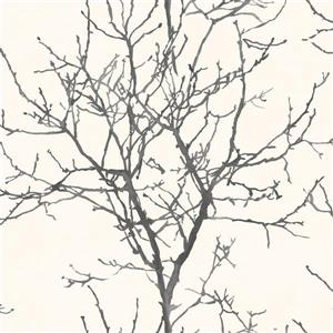 Walls Republic Black Ivy/Vines Non-Woven Painted Tree Silhouette Unpasted Wallpaper