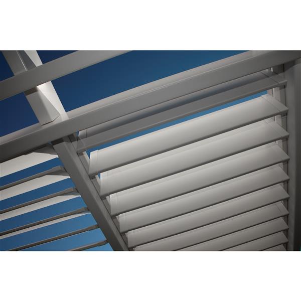 Vita White PVC Camelot Louvered Pergola