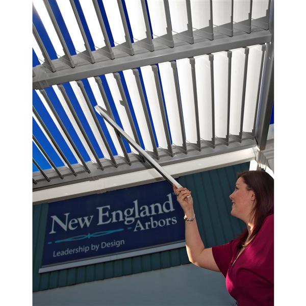 Vita White PVC Camelot Louvered Pergola