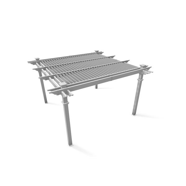 Vita White PVC Camelot Louvered Pergola