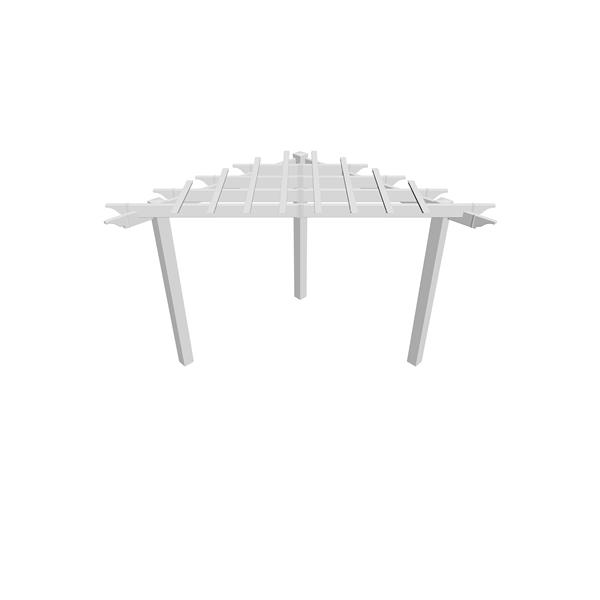 Vita White PVC Alcove Corner Pergola