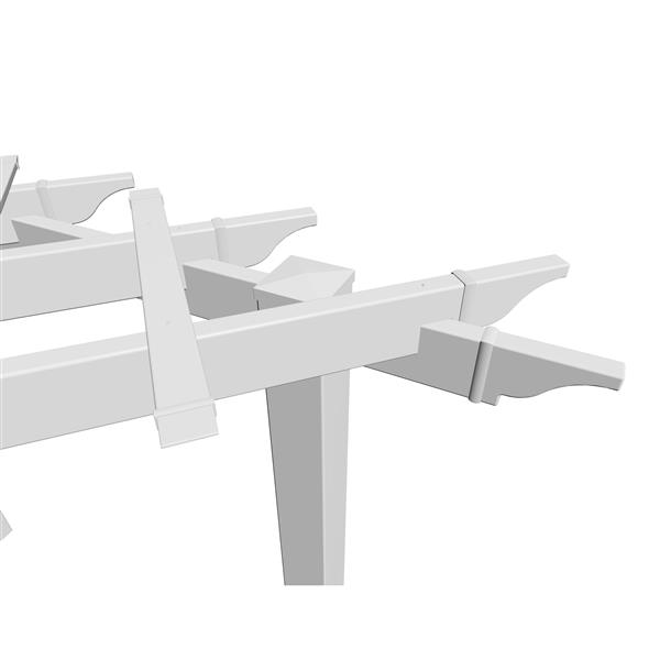 Vita White PVC Alcove Corner Pergola