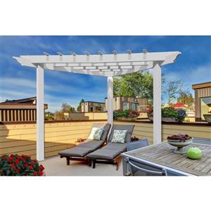 Vita White PVC Alcove Corner Pergola