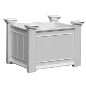 Vita Barcelona 18.4-in x 27-in White Planter