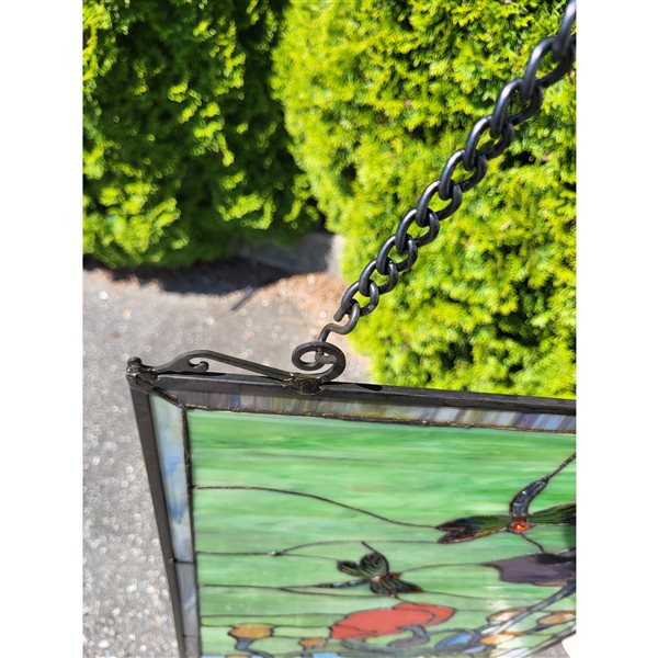 Fine Art Lighting Ltd. Dragonfly Tiffany-Style Window Panel