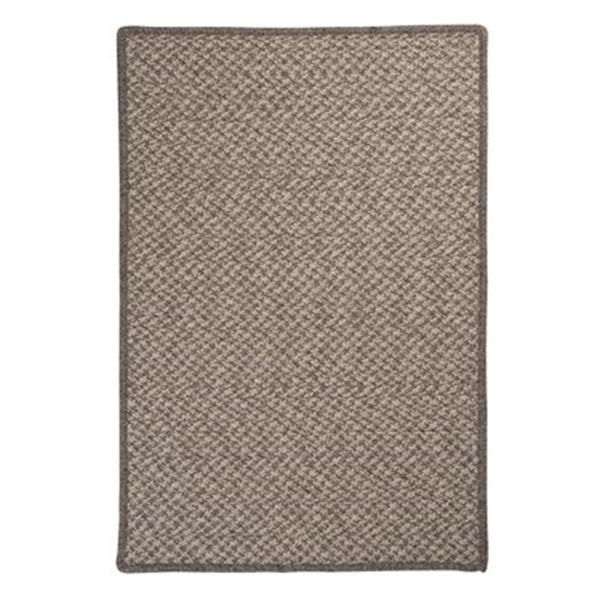 Colonial Mills Natural Wool Houndstooth 7-ft x 9-ft Latte Area Rug