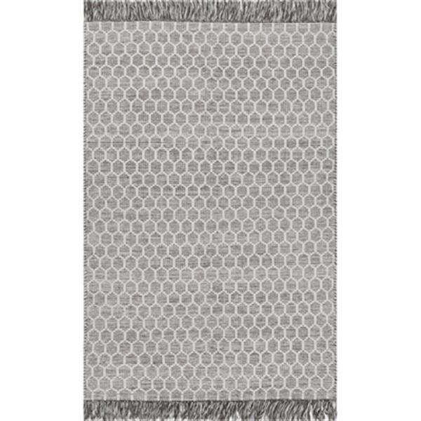 nuLOOM Edris Tassel 4-ft x 6-ft Grey Area Rug