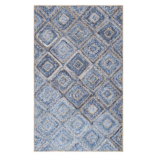 nuLOOM Diamonds Rima Jute 8-ft x 10-ft Blue Area Rug MGDR03A-76096 | RONA