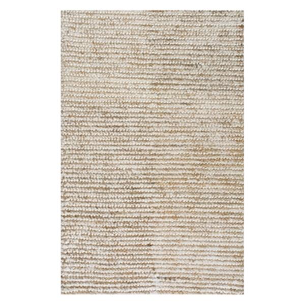 nuLOOM Casual Solid Remona Shag Natural 5-ft x 8-ft Off-White Area Rug ...
