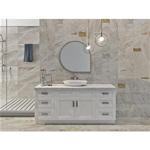 Cowry 72-in Pearl White - Bathroom Vanity Cabinet