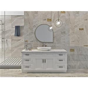 Cowry 69-in Pearl White Bathroom Vanity Cabinet