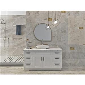 Cowry 60-in - Pearl White Bathroom Vanity Cabinet