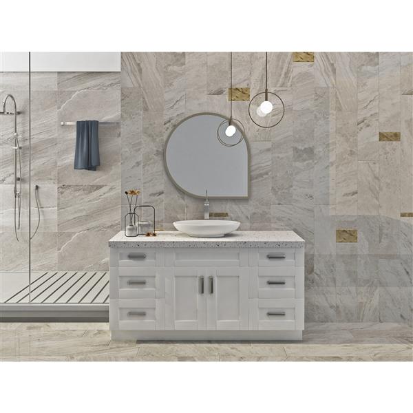 Cowry 63-in - Pearl White - Bathroom Vanity Cabinet