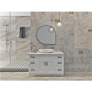 Cowry 69-in - Pearl White Bathroom Vanity Cabinet