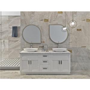 Cowry 75-in Pearl White Bathroom Vanity Cabinet