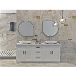 Cowry 78-in Pearl White Bathroom Vanity Cabinet