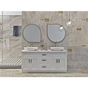 Meuble-lavabo simple Cowry, blanc de 69 po