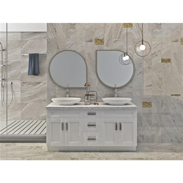 Cowry 66-in White Bathroom Vanity Cabinet