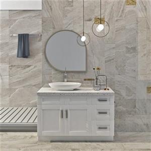 Cowry 51-in Pearl White Bathroom Vanity Cabinet