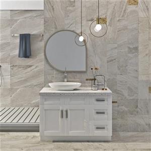 Cowry 48-in Pearl White Bathroom Vanity Cabinet