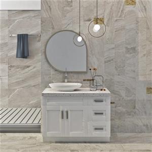 Cowry 45-in Pearl White Bathroom Vanity Cabinet