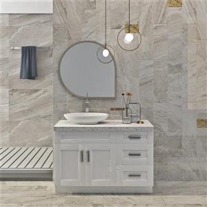 Cowry 48-in Pearl White Bathroom Vanity Cabinet