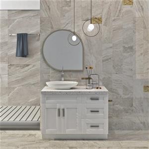 Cowry 45-in Pearl White Bathroom Vanity Cabinet