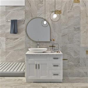 Cowry 42-in Pearl Bathroom Vanity Cabinet in White