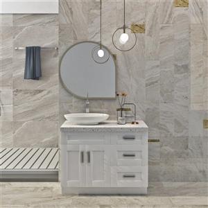 Cowry 42-in Pearl White Bathroom Vanity Cabinet