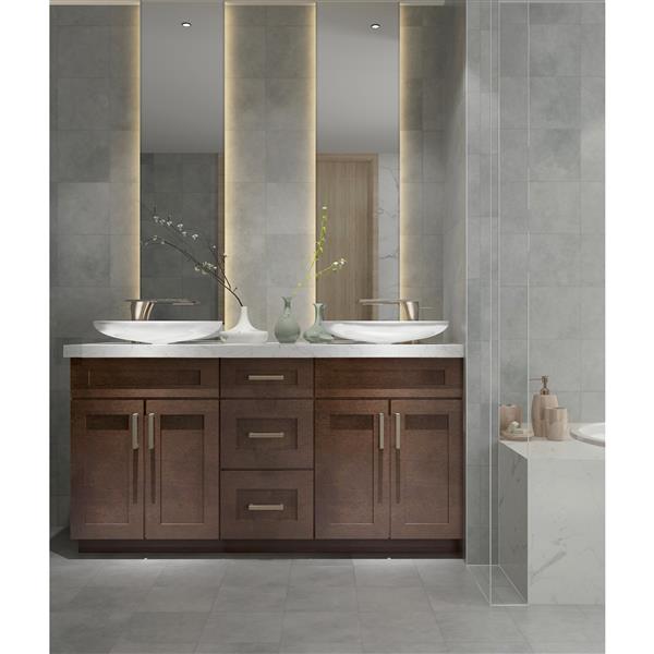 Cowry 63-in Espresso Bathroom Vanity Cabinet | RONA