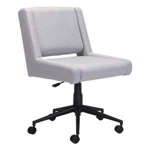 Zuo Modern Brix Office Chair - 23.2-in x 21.8-in - Upholstered - Gray
