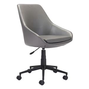 Zuo Modern Powell Office Chair - 18.5-in - 21.2-in - Upholstered - Gray