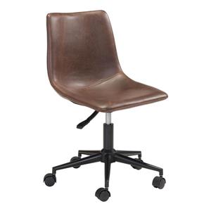 Zuo Modern Smart Office Chair - 18.5-in - 19.5-in - Faux Leather - Espresso