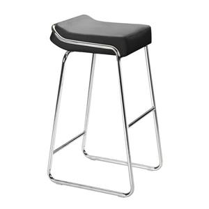 Zuo Modern Wedge Bar Stool - 32-in - Faux Leather - Black - Set of 2