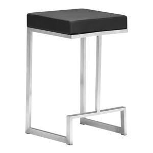 Tabouret de bar Darwen de Zuo Modern, 26 po, similicuir, noir, ens. de 2