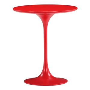 Table d'appoint en fibre de verre Wilco de Zuo Modern, 19,8 po x 22,8 po, rouge