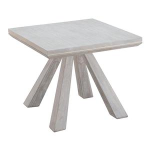 Table d'appoint en bois Beaumont de Zuo Modern, 14 po x 14 po, gris