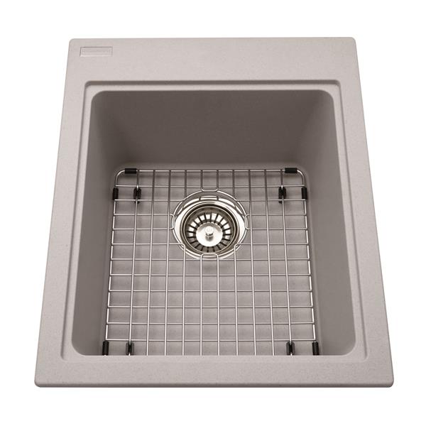 Kindred Franke 16 75 In X 20 50 Grey Granite Single Sink Kgsl2018 Kindred Franke 16 75 In X 20 50 Grey Granite Single Sink
