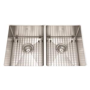 Kindred 29-in x 18-in Stainless Steel Double Sink