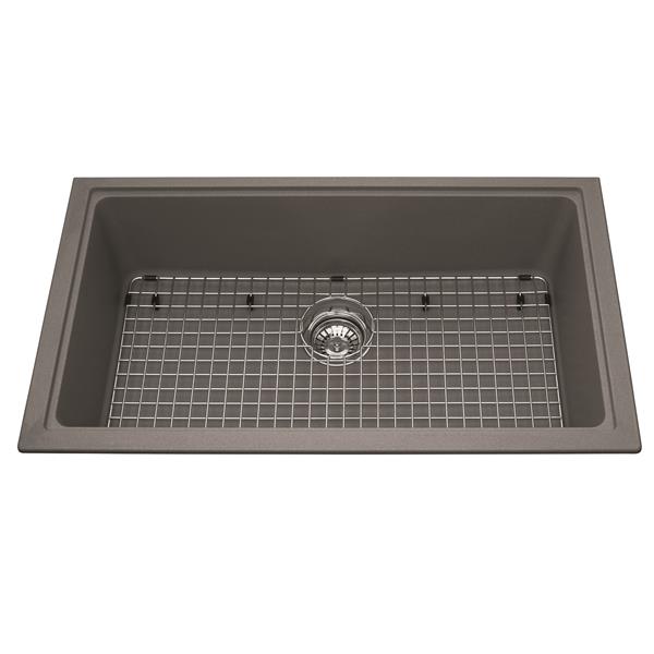 Kindred Franke 31.56in X 18.13in Grey Granite Single Sink KGS1U8SG